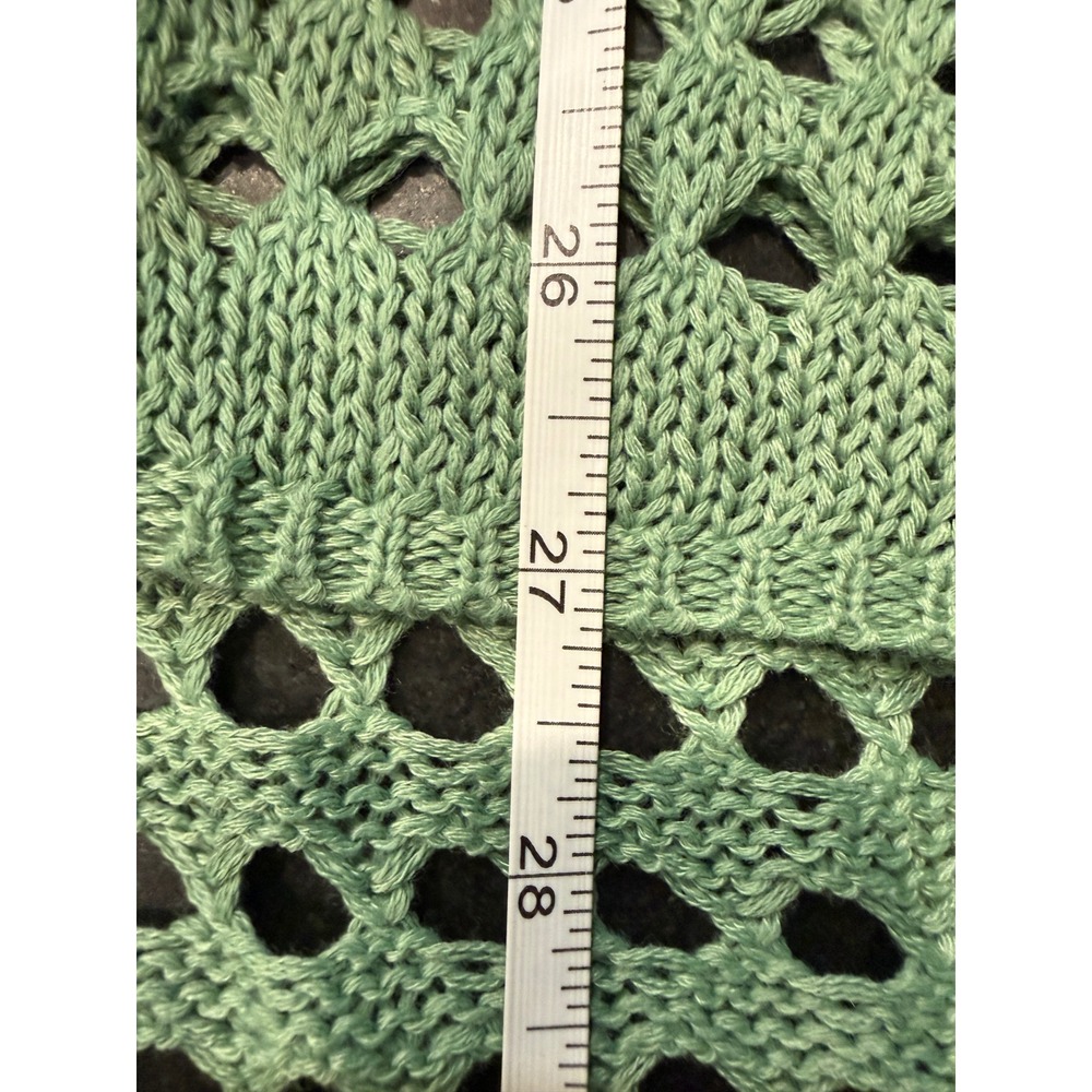 Cupshe Crochet Cover Up Medium Green NWT Boho Open Knit Beach Swim Boho Resort - Picture 8 of 8